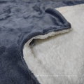 solid flannel and sherpa fleece composite flannel blanket for baby